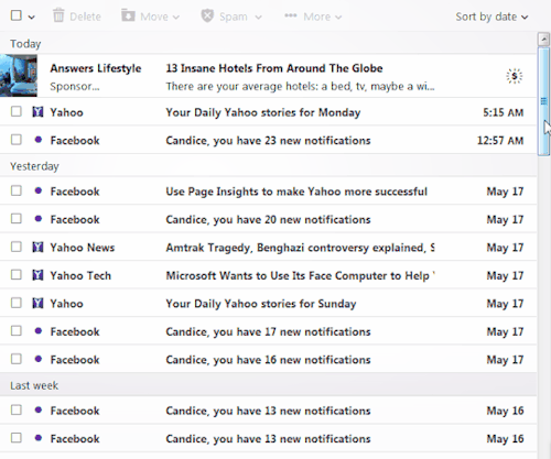 yahoo inbox